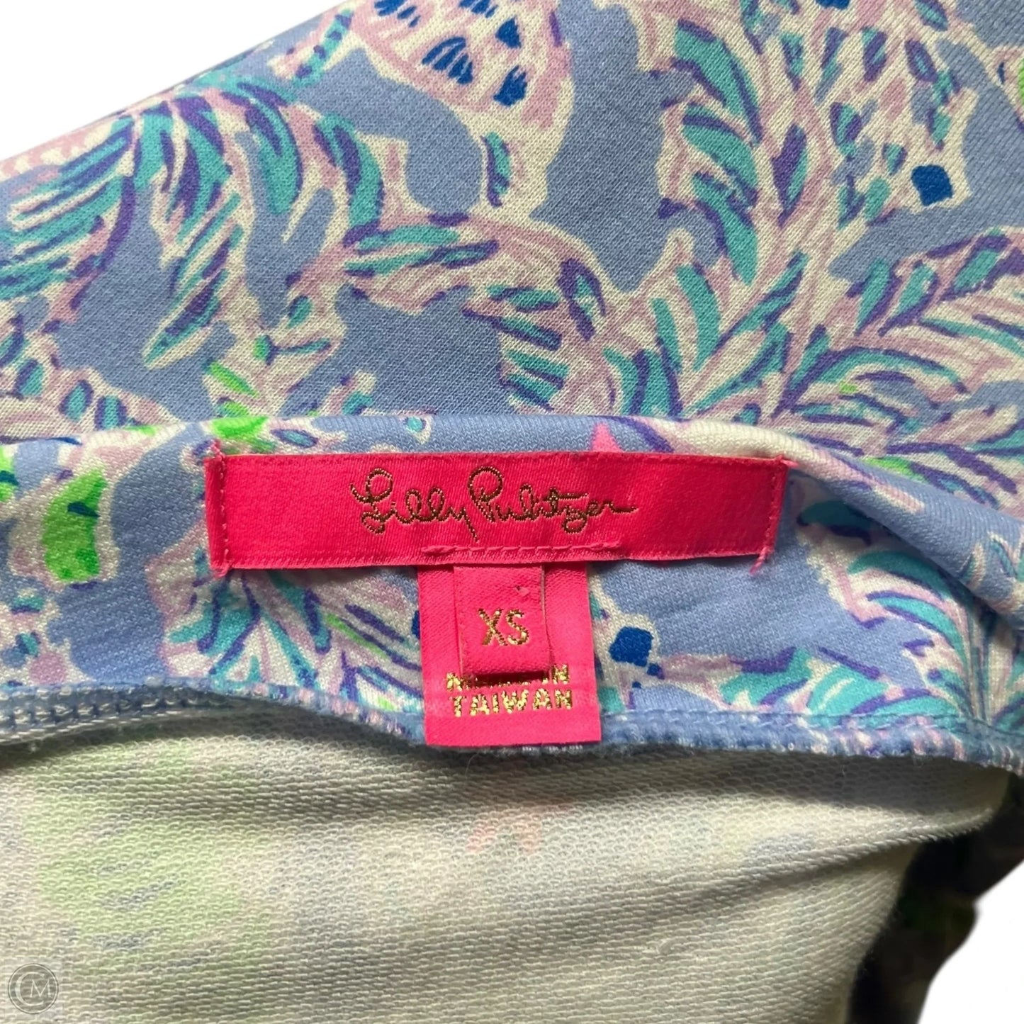 Top Long Sleeve Designer By Lilly Pulitzer In Green & Purple, Size: Xs