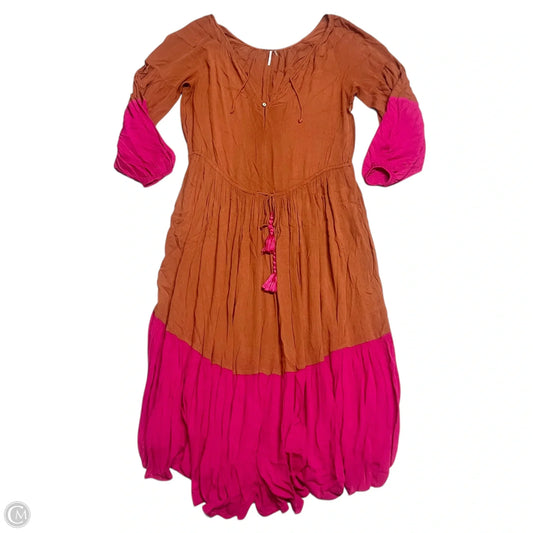 Dress Casual Maxi By Free People In Orange & Pink, Size: S