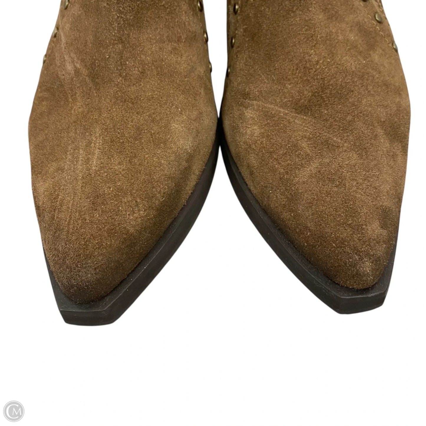 Boots Ankle Heels By Crown Vintage In Brown, Size: 7