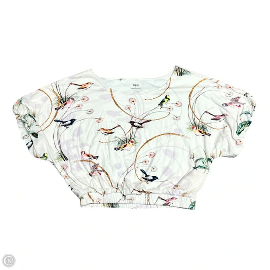 Top Short Sleeve By Maeve In Purple & White, Size: S