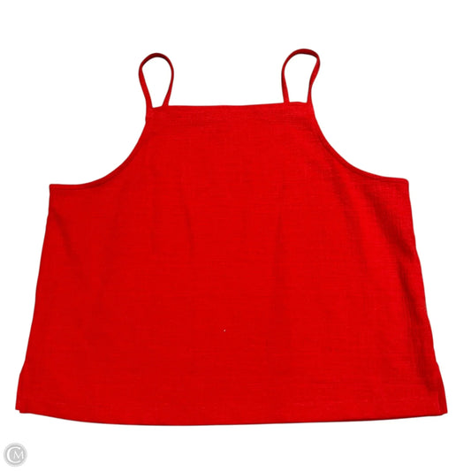 Top Sleeveless By Madewell In Red, Size: L