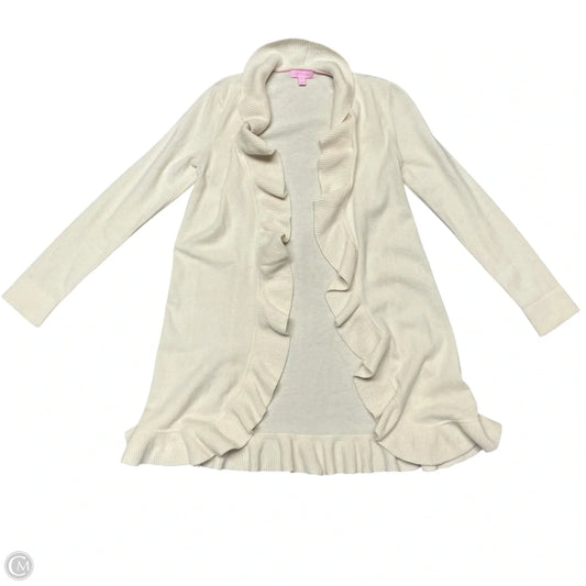 Sweater Cardigan Designer By Lilly Pulitzer In Cream, Size: S