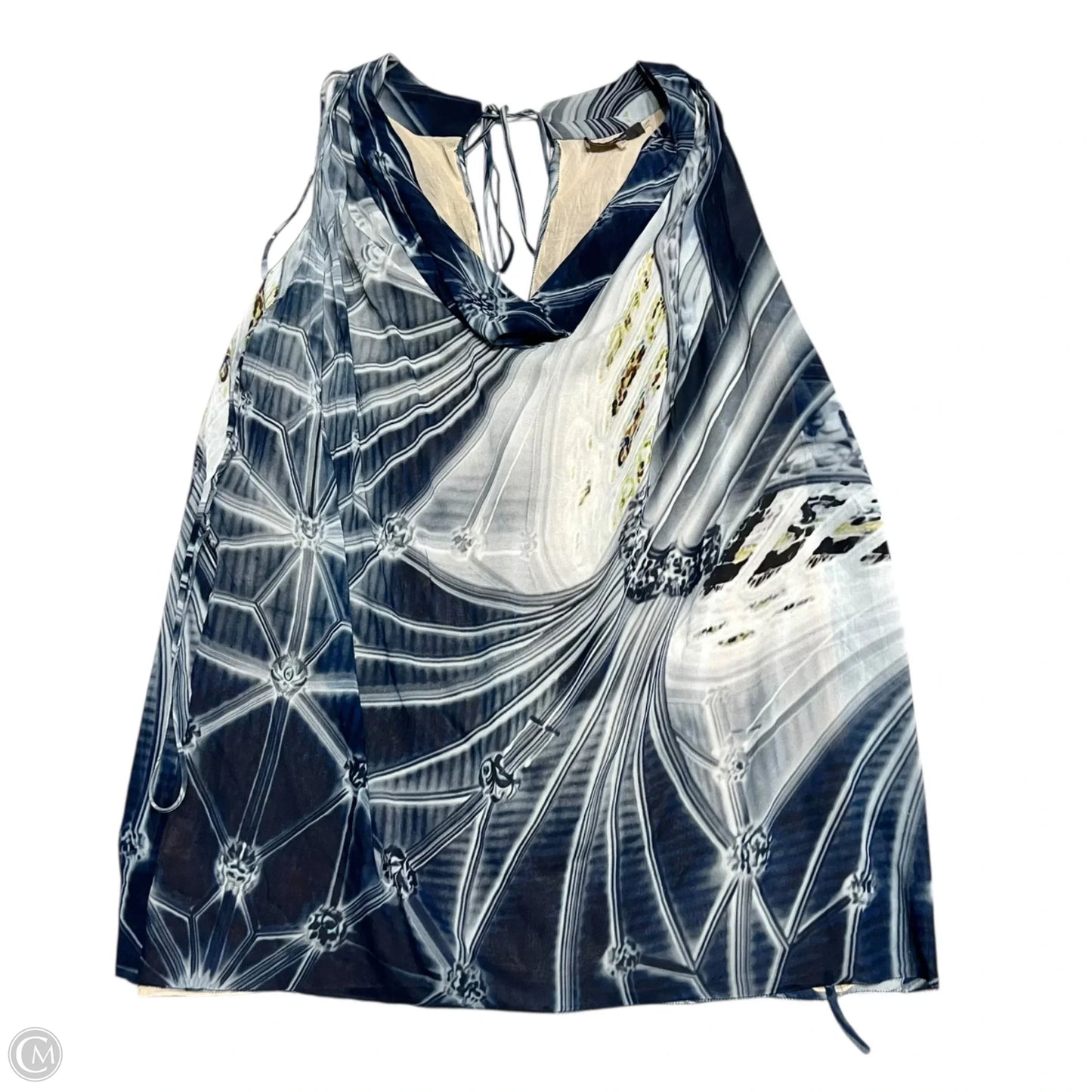 Top Sleeveless Designer By Vera Wang In Blue, Size: S