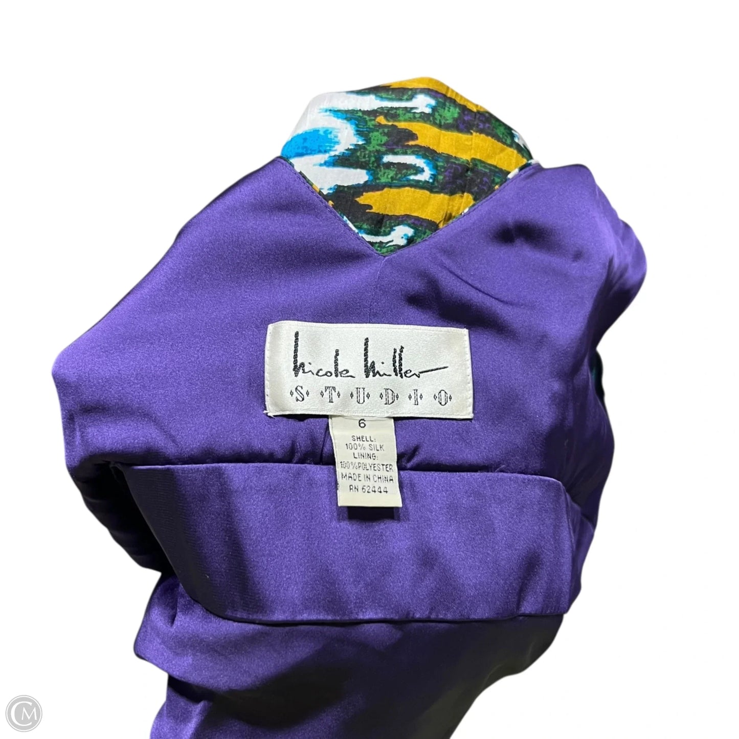 Dress Party Long By Nicole Miller In Blue & Purple, Size: S