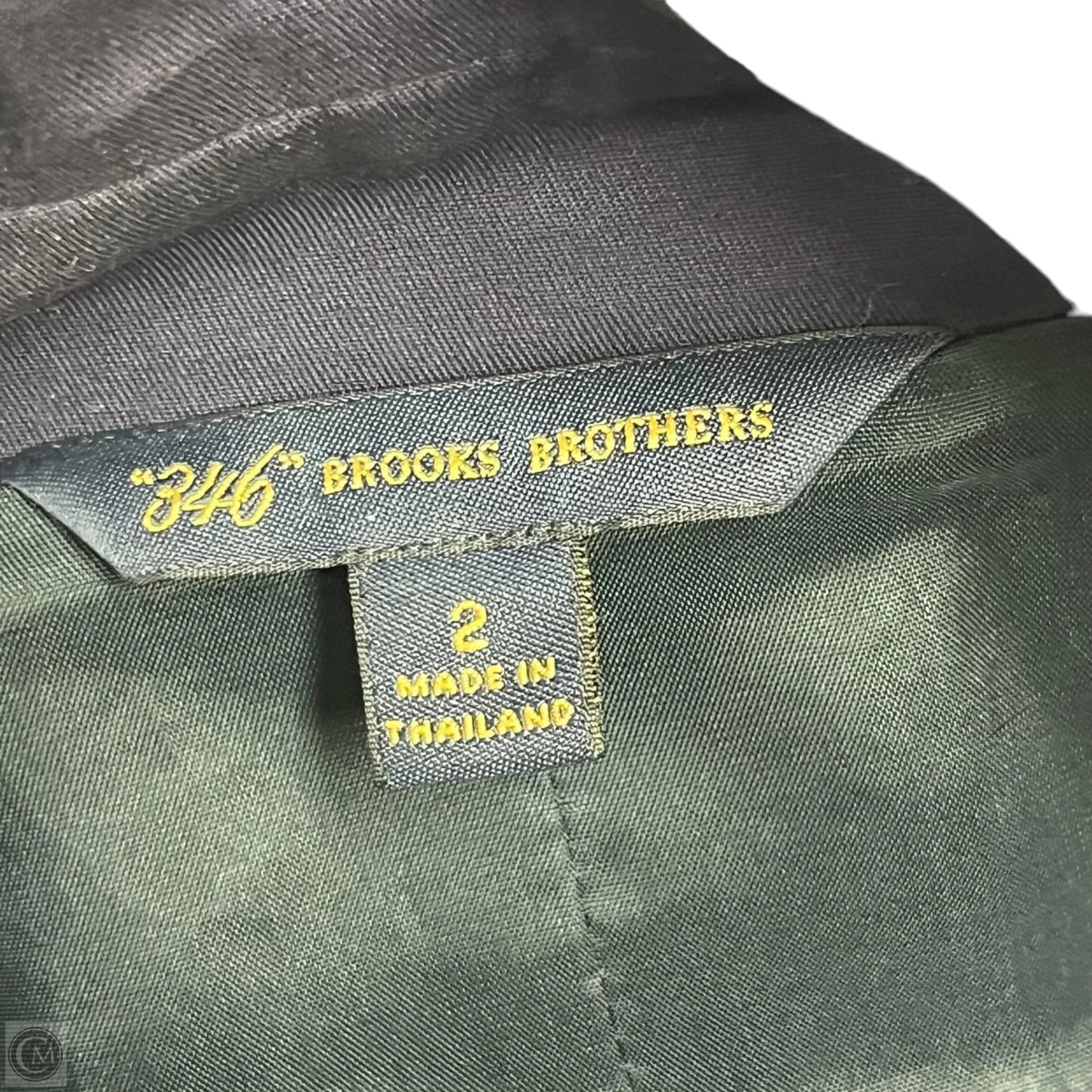 Coat Trench Coat By Brooks Brothers In Navy, Size: Xs
