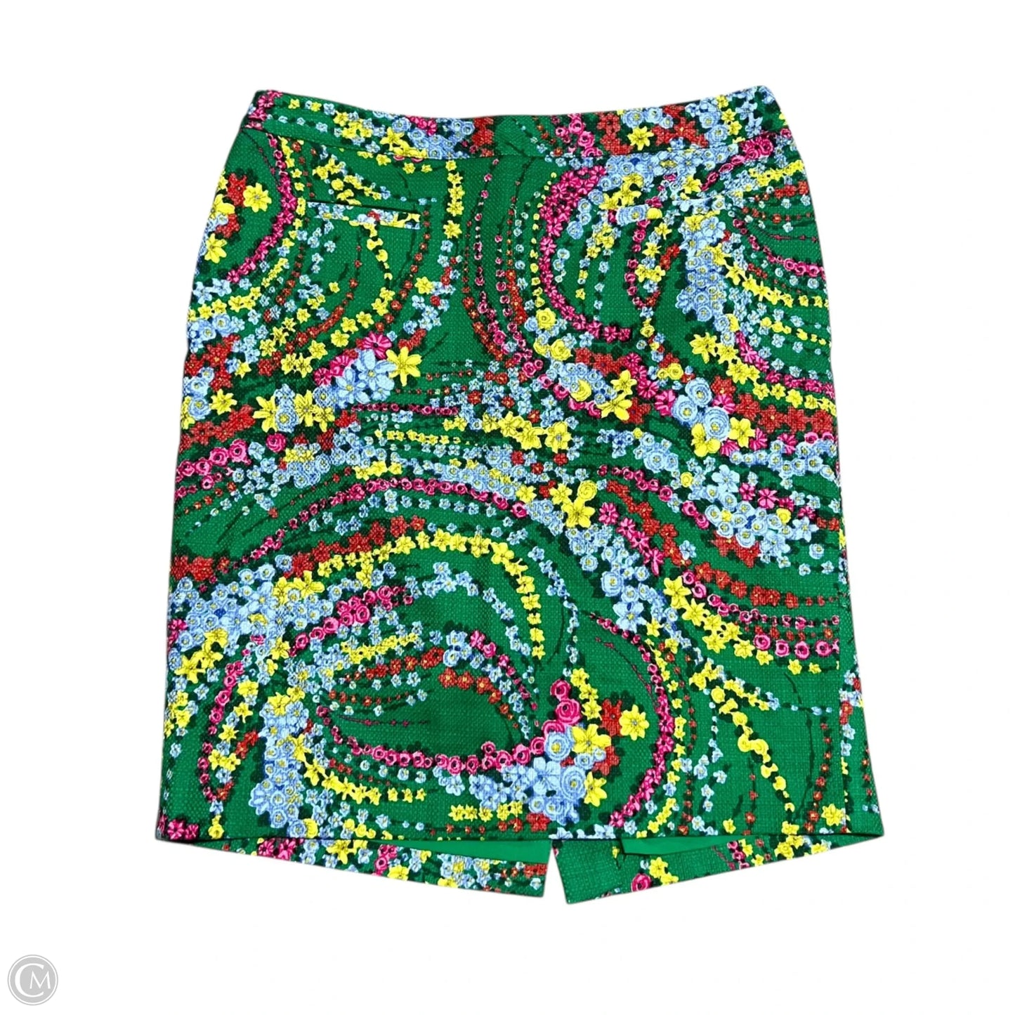 Skirt Midi By Talbots In Green & Pink, Size: 10