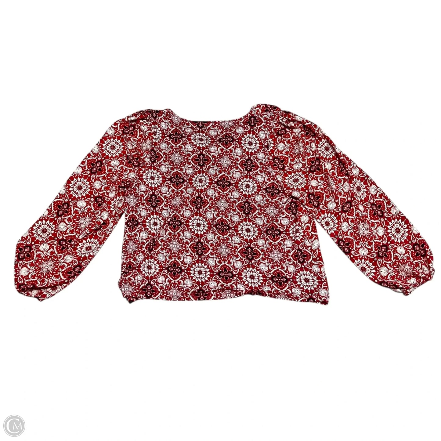 Top Long Sleeve By Loft In Black & Red, Size: Xl