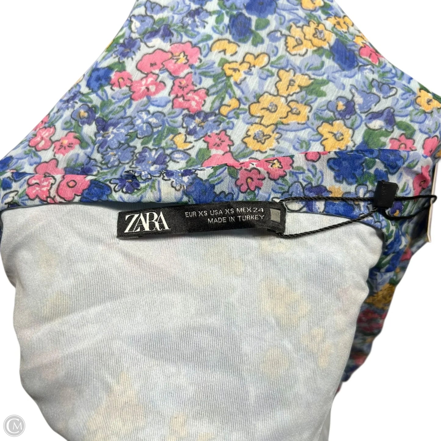 Dress Casual Short By Zara In Blue & Pink, Size: Xs