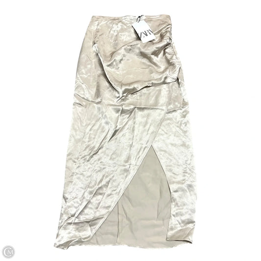 Skirt Maxi By Zara In Gold, Size: Xs