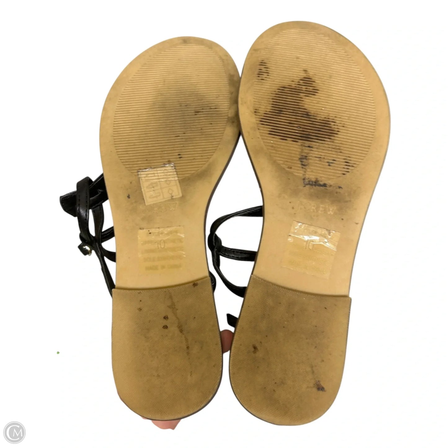 Sandals Flats By J. Crew In Black, Size: 10