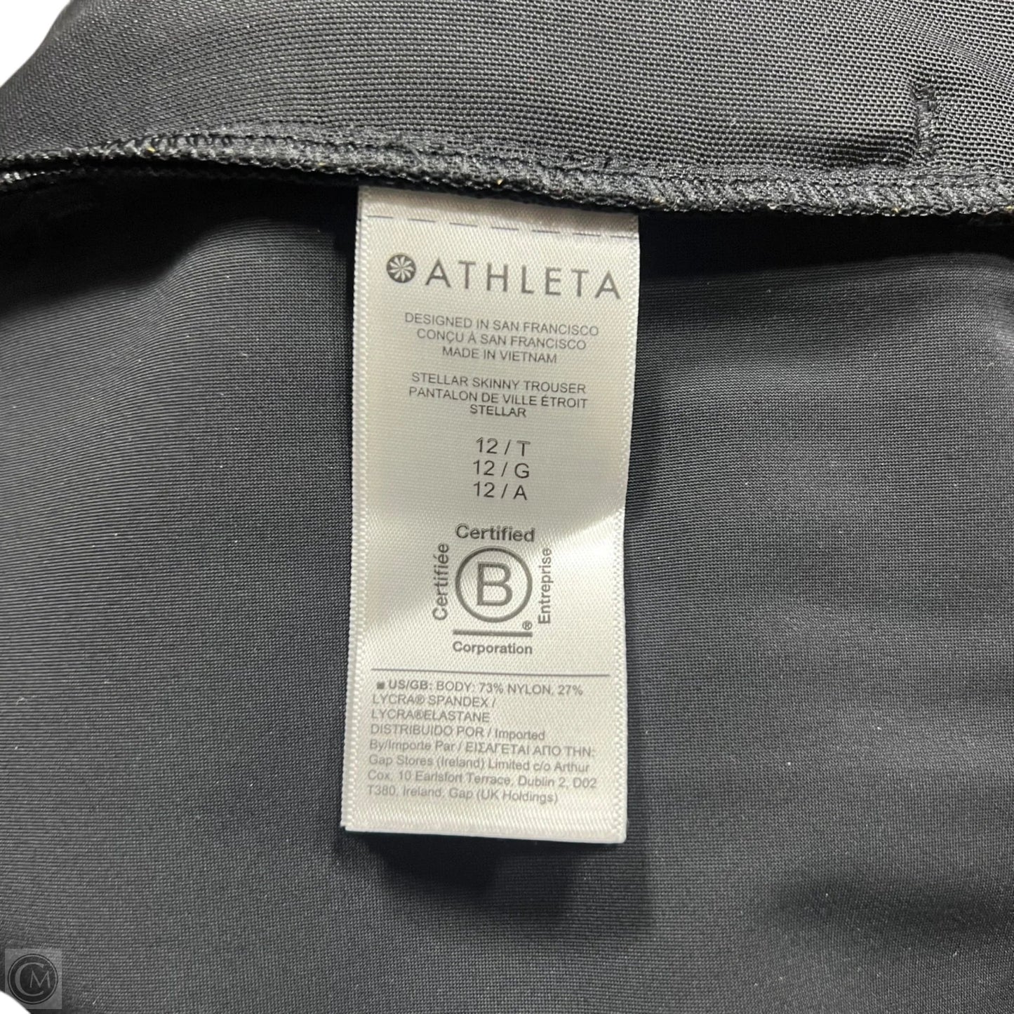 Athletic Pants By Athleta In Black, Size: 12