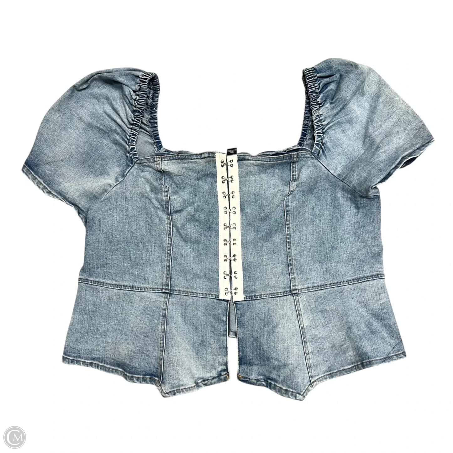 Dress Casual Short By Forever 21 In Blue Denim, Size: 3x
