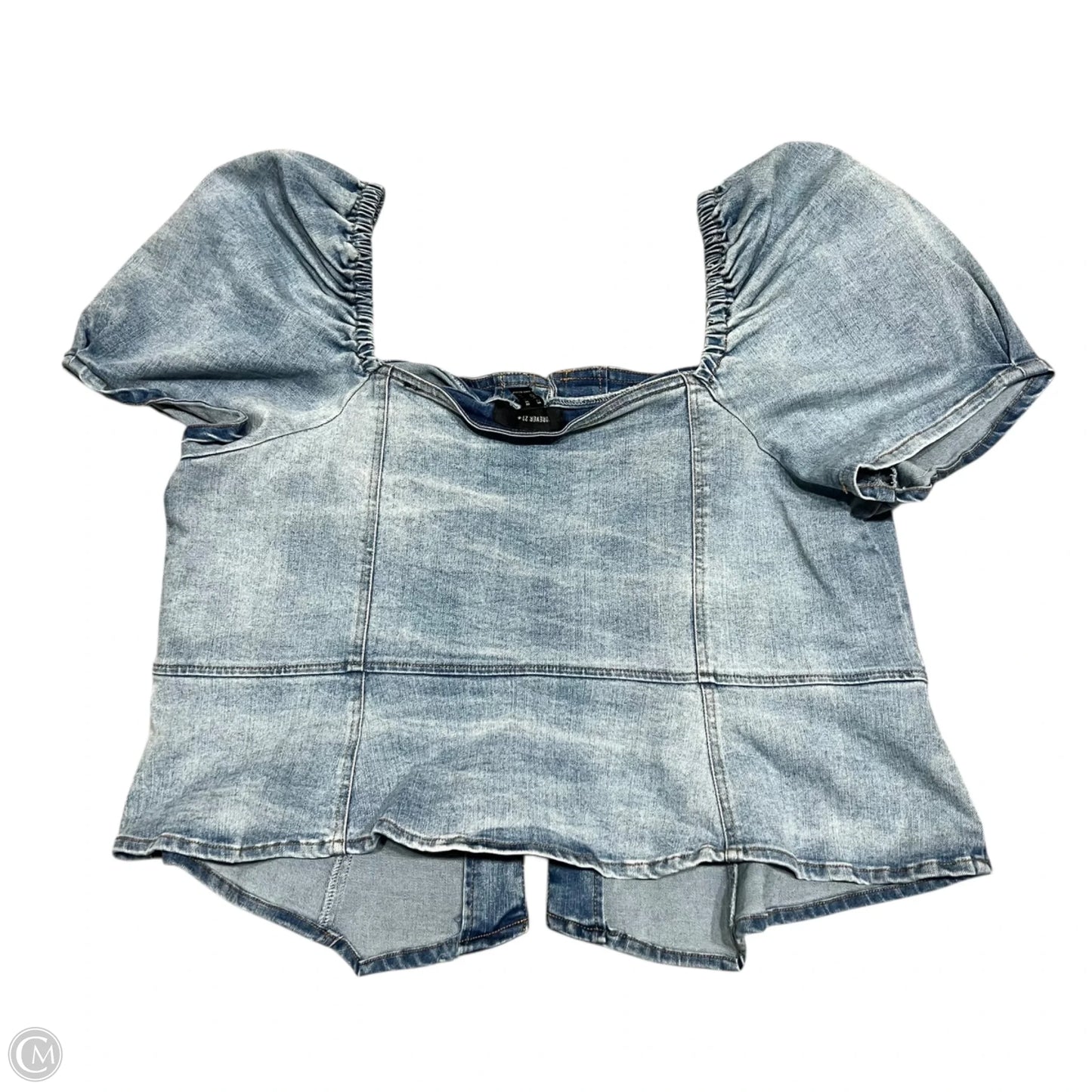 Dress Casual Short By Forever 21 In Blue Denim, Size: 3x