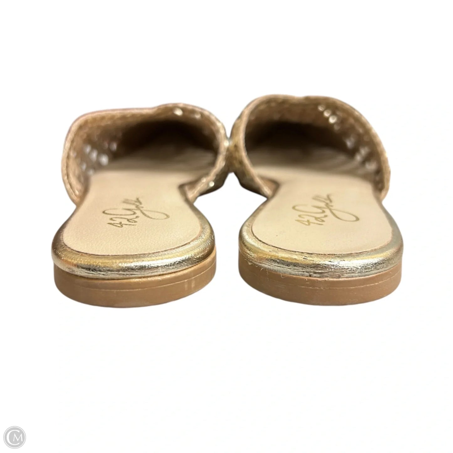 Shoes Flats By 42gold In Gold, Size: 8.5