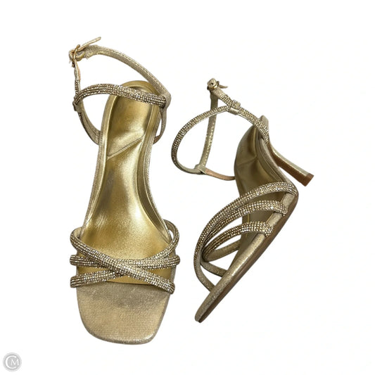 Sandals Heels Kitten By Kelly And Katie In Gold, Size: 7.5