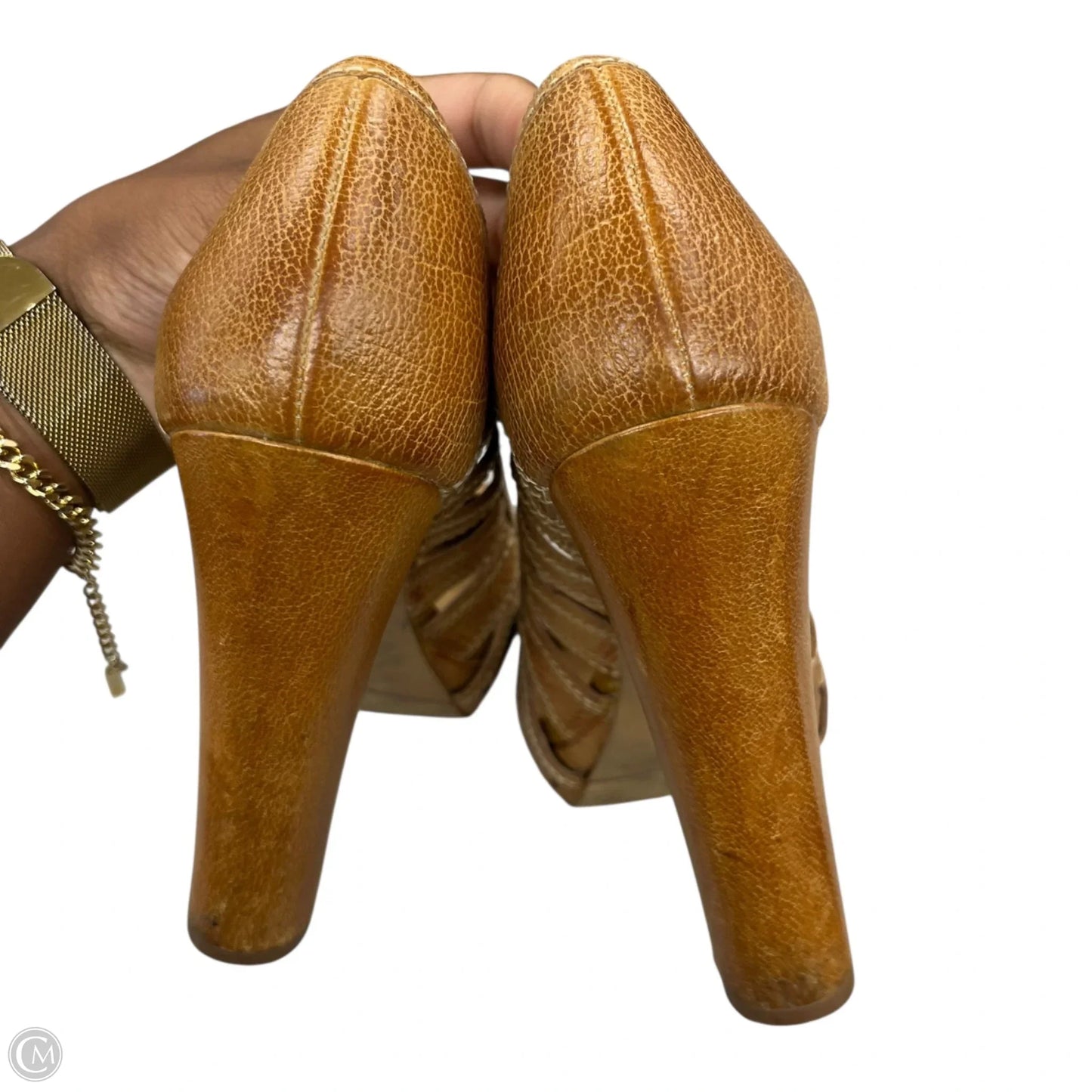 Shoes Heels Stiletto By Miss Sixty In Tan, Size: 7.5