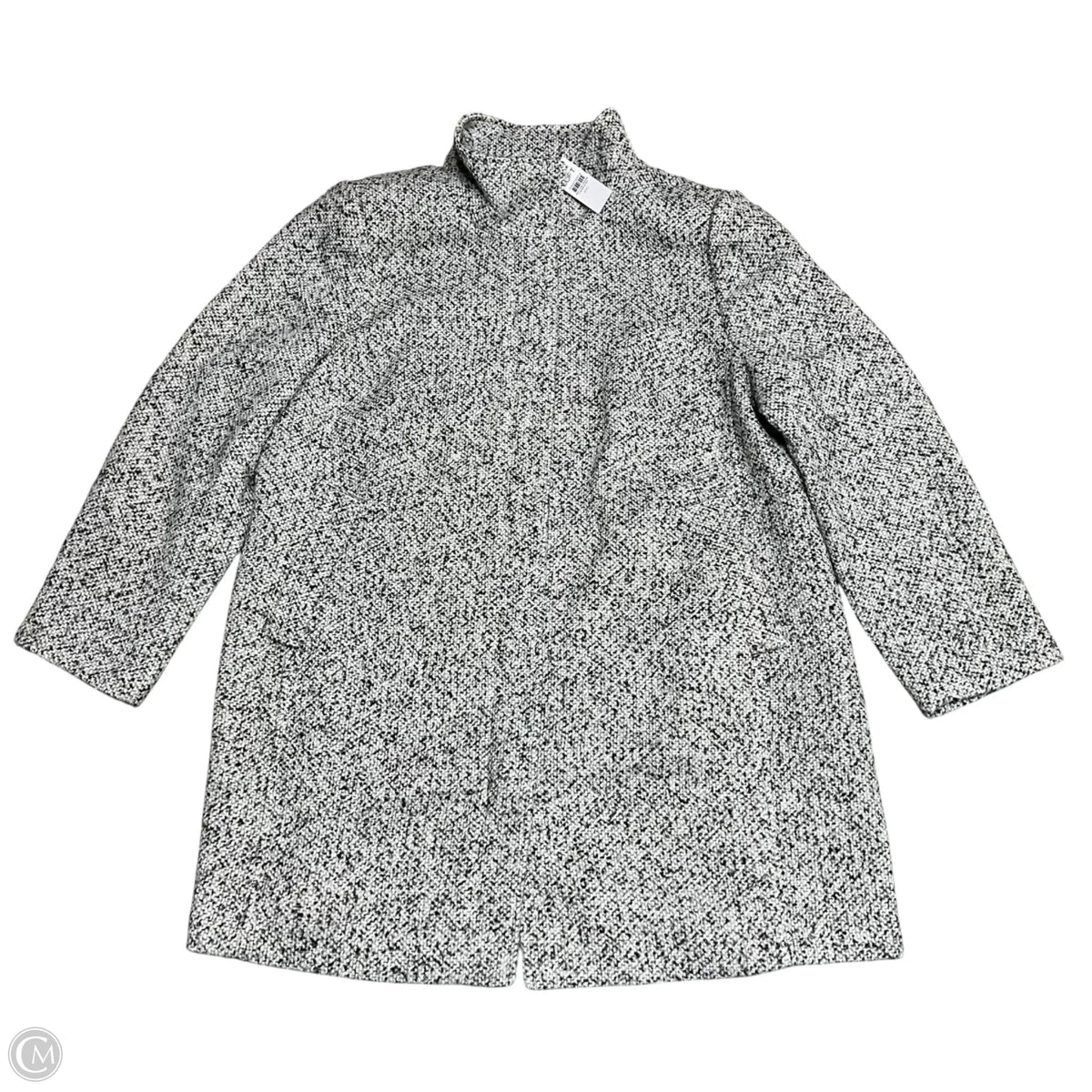 Coat Peacoat By Loft In Grey & White, Size: Xxl