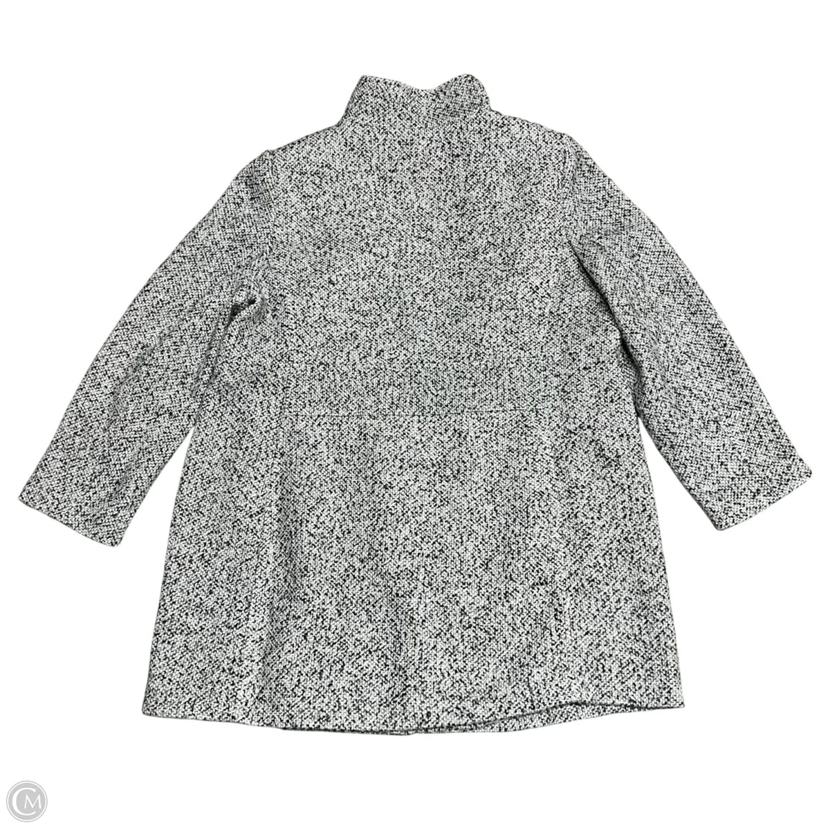 Coat Peacoat By Loft In Grey & White, Size: Xxl