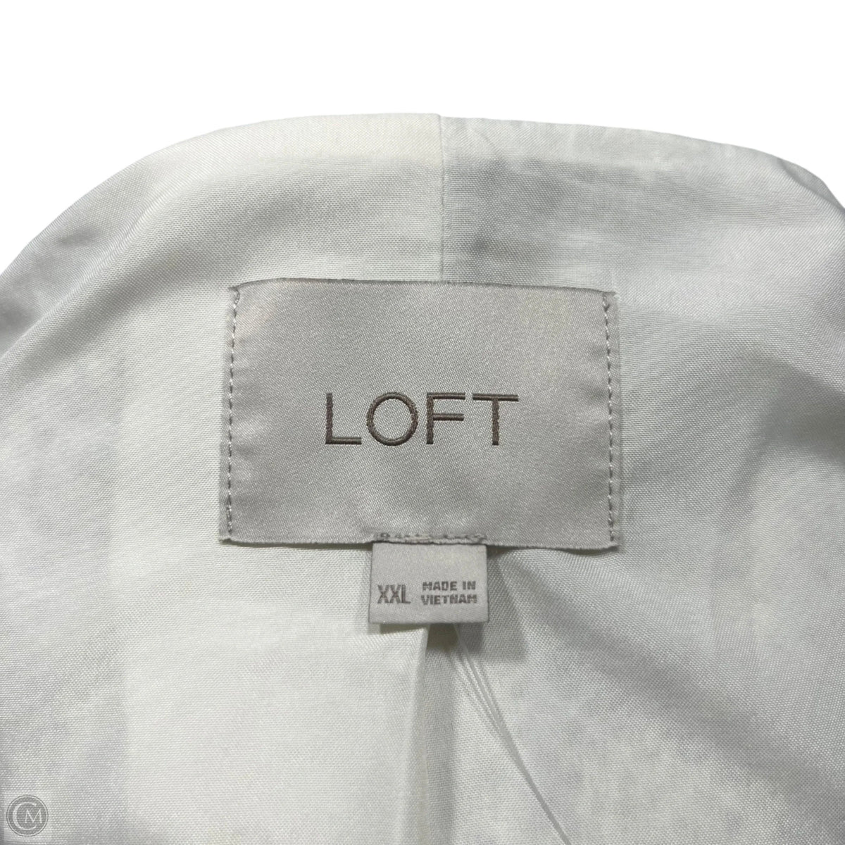 Coat Peacoat By Loft In Grey & White, Size: Xxl