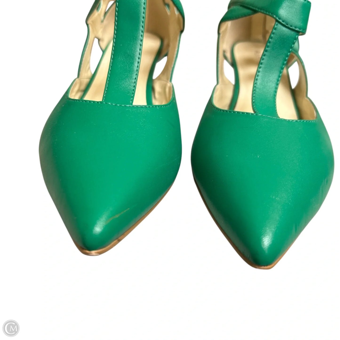 Shoes Heels Kitten By Ashro In Green, Size: 11