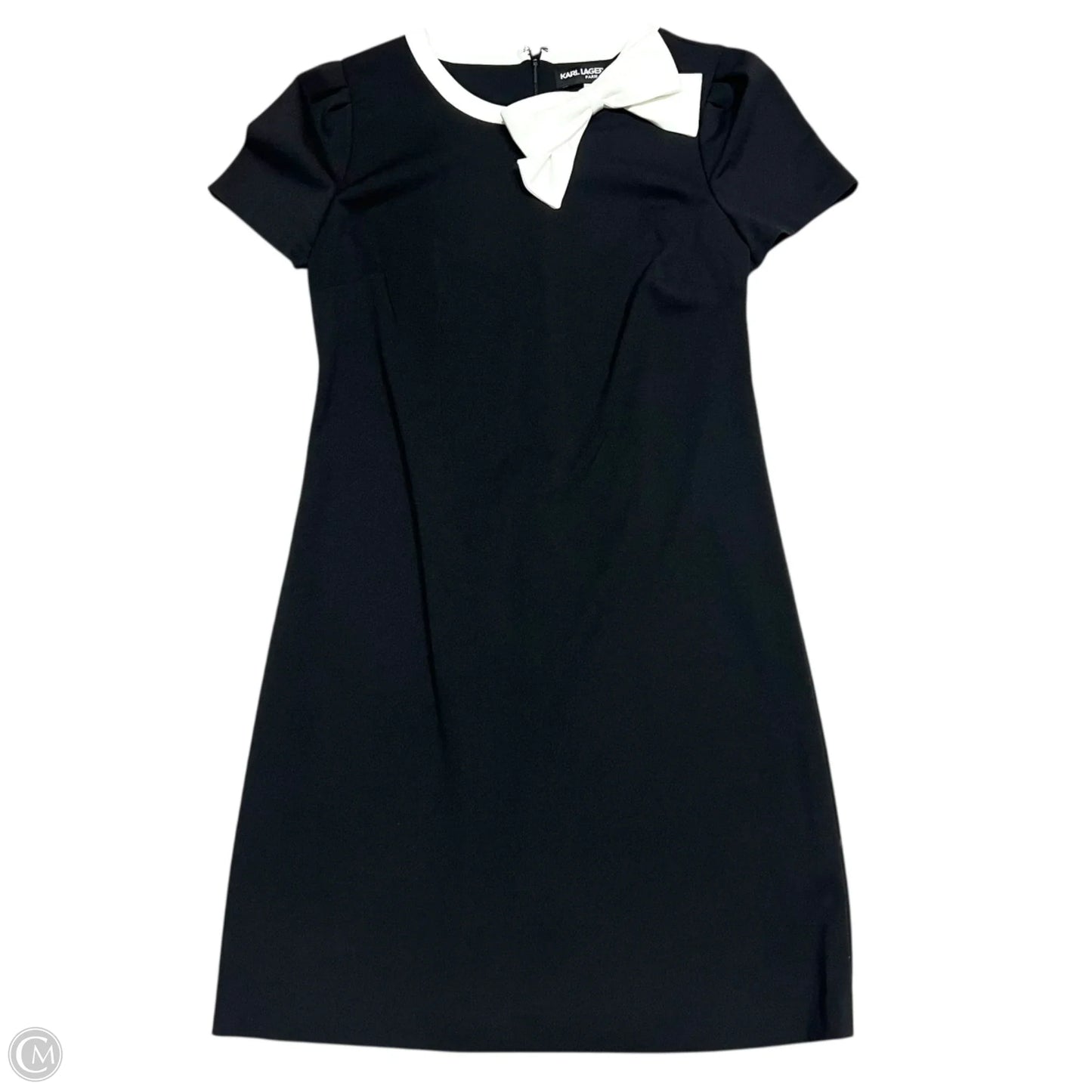 Dress Designer By Karl Lagerfeld In Black & White, Size: M