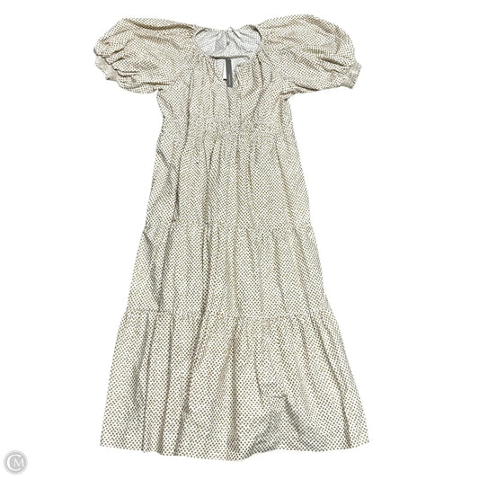 Dress Casual Maxi By Anthropologie In Tan & White, Size: Xl