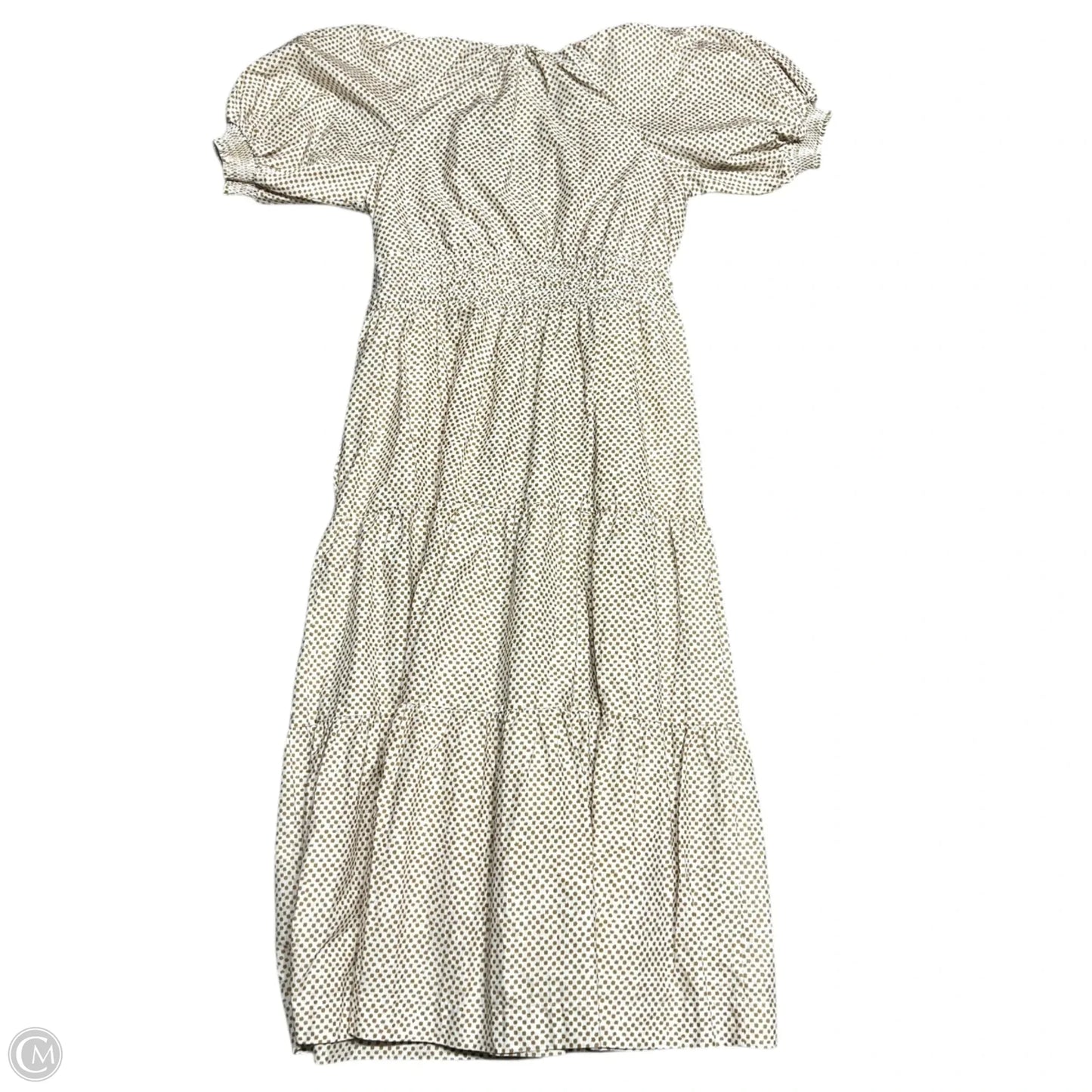 Dress Casual Maxi By Anthropologie In Tan & White, Size: Xl