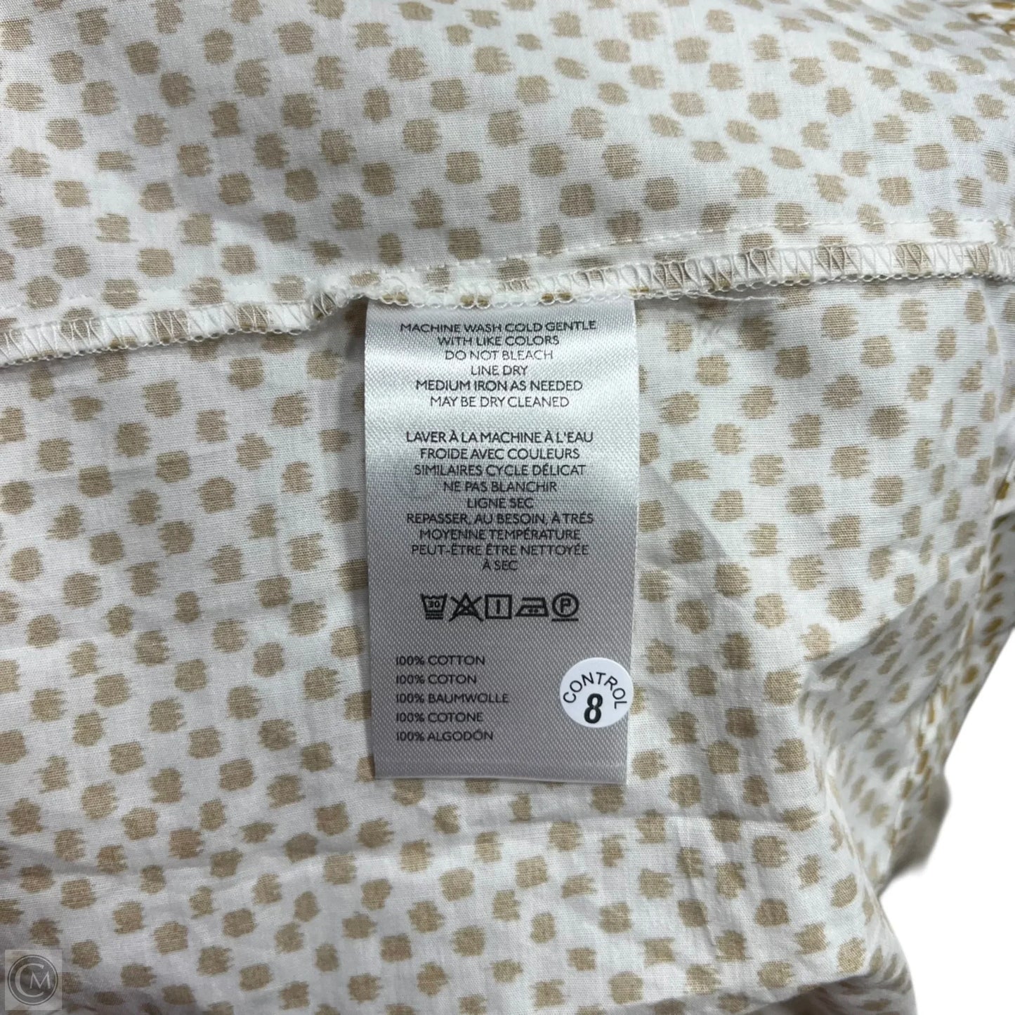 Dress Casual Maxi By Anthropologie In Tan & White, Size: Xl