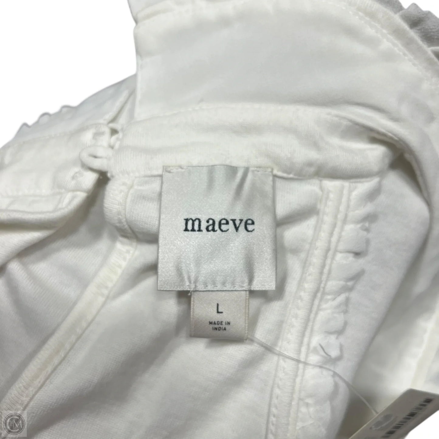 Top Sleeveless By Maeve In White, Size: L