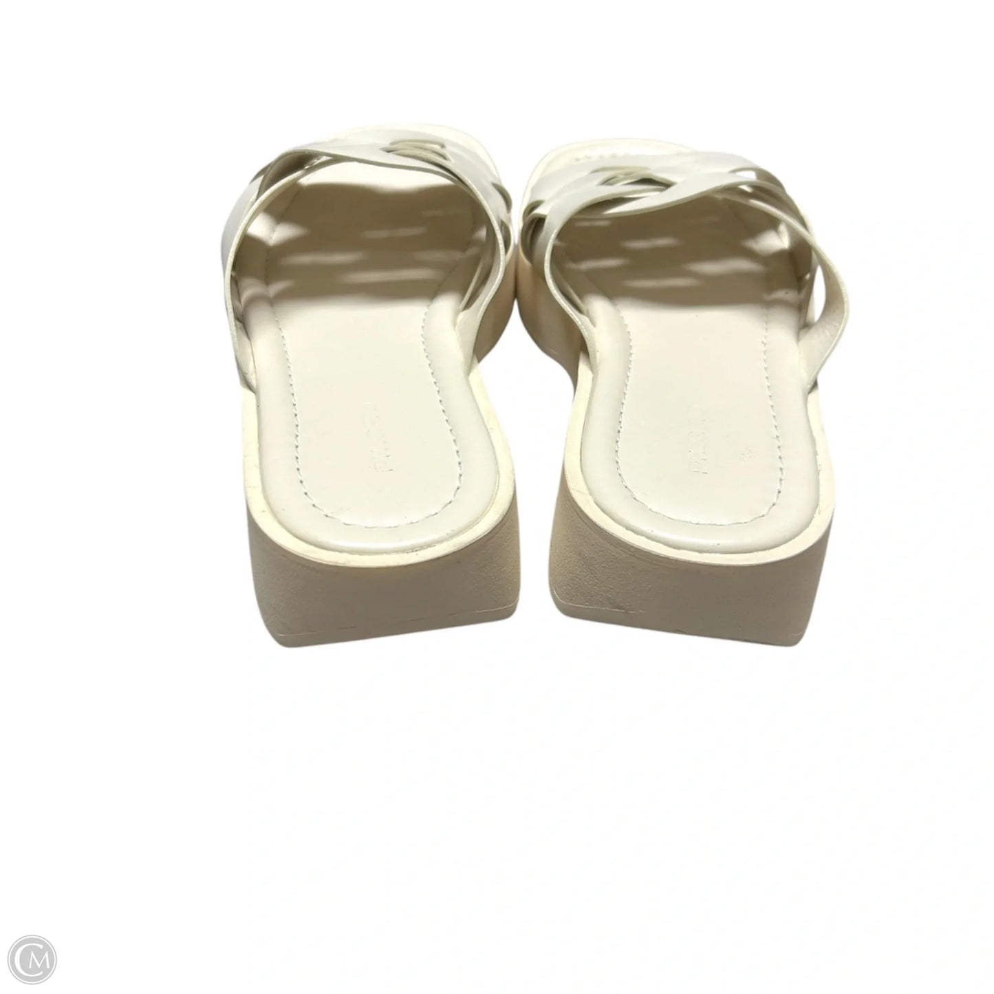 Sandals Heels Platform By Pilcro In Cream, Size: 9.5