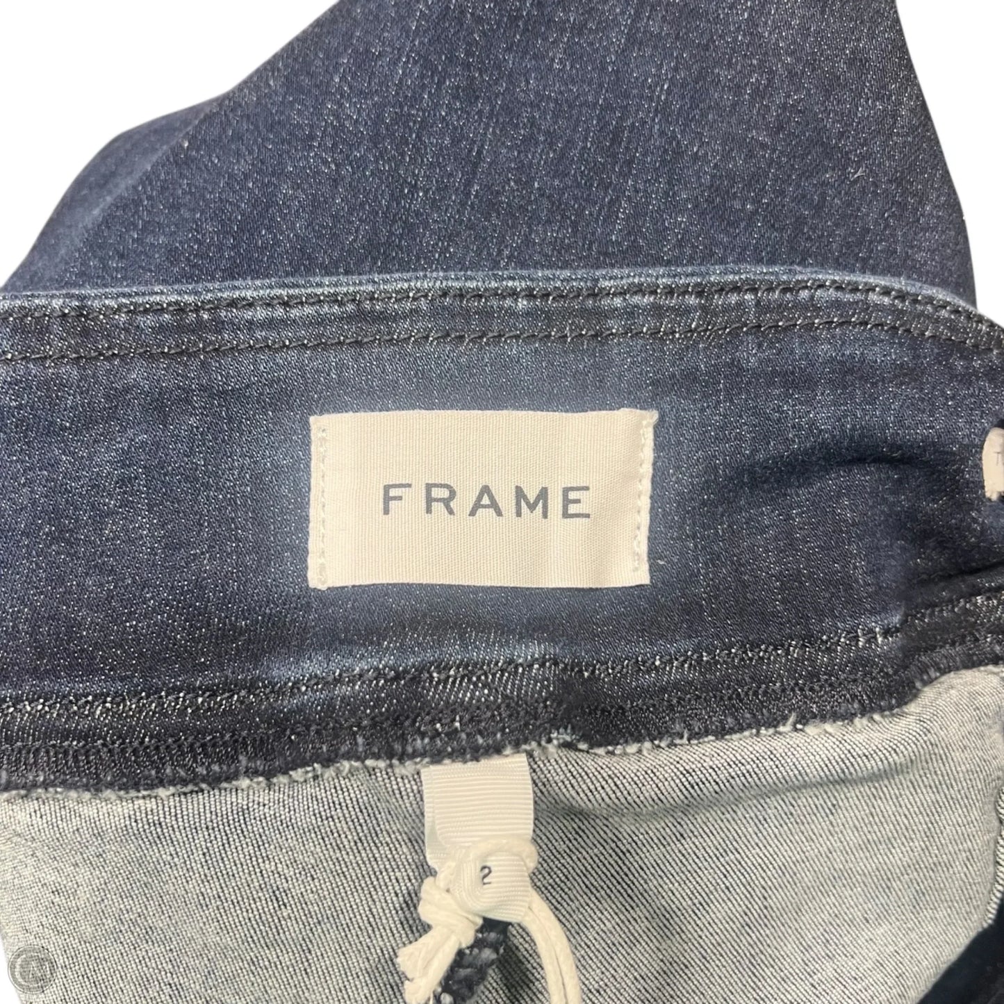 Jeans Cropped By Frame In Blue Denim, Size: 2