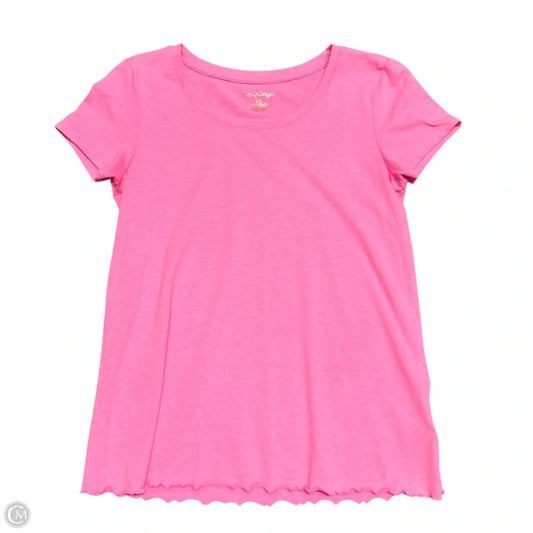 Top Short Sleeve Designer By Lilly Pulitzer In Pink, Size: Xs