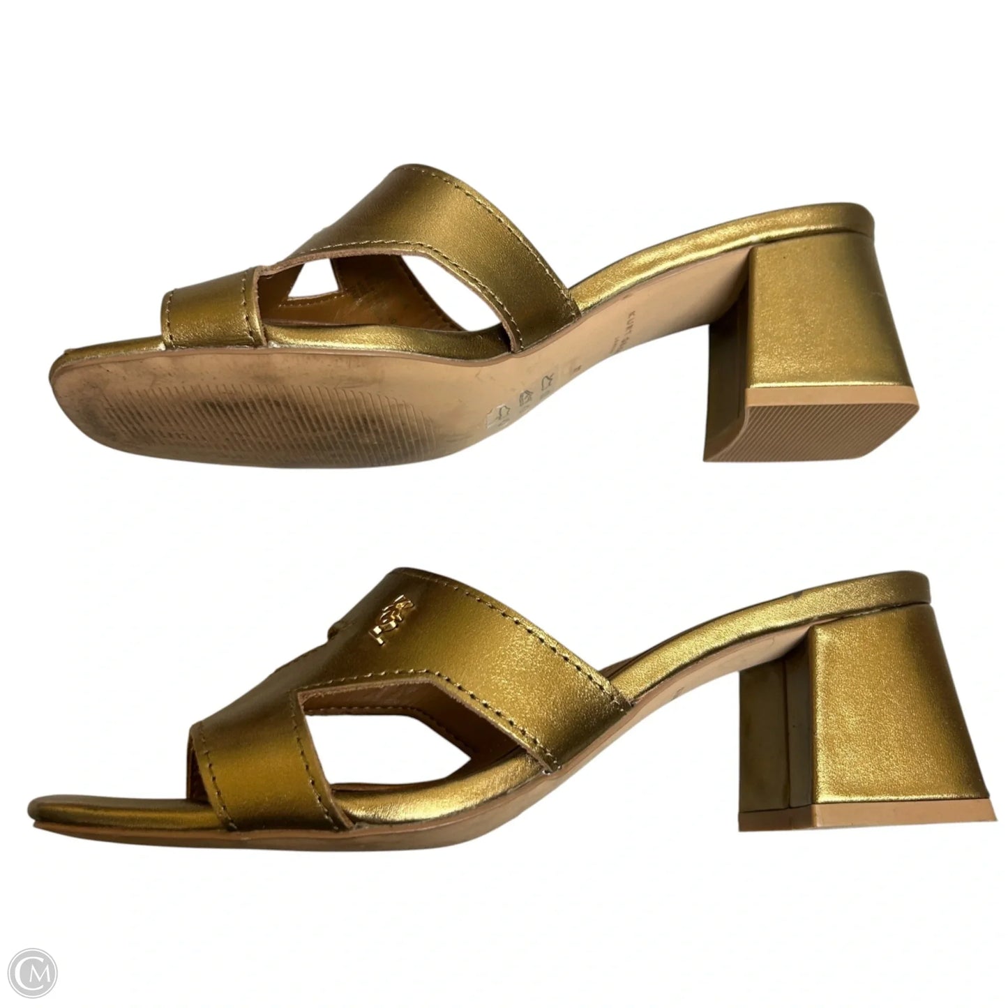 Sandals Designer By Kurt Geiger In Gold, Size: 6.5