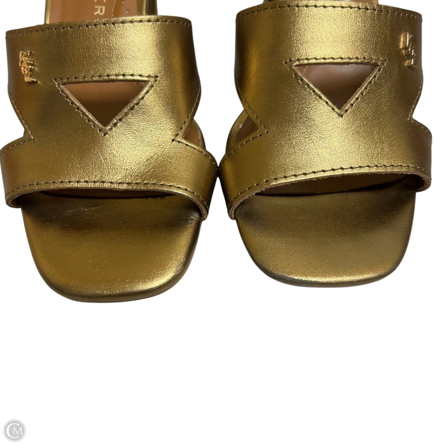 Sandals Designer By Kurt Geiger In Gold, Size: 6.5
