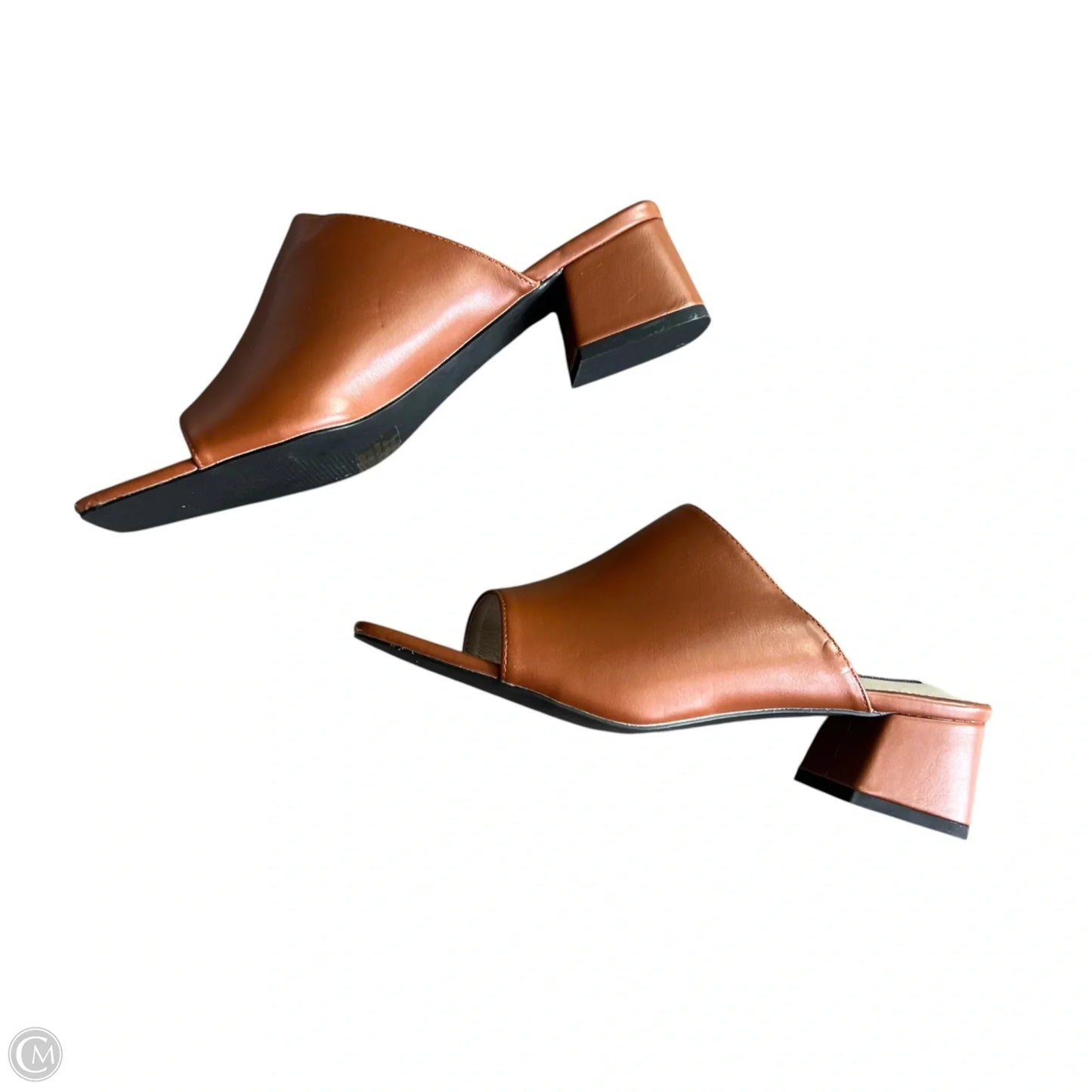 Sandals Heels Block By French Connection In Brown, Size: 8
