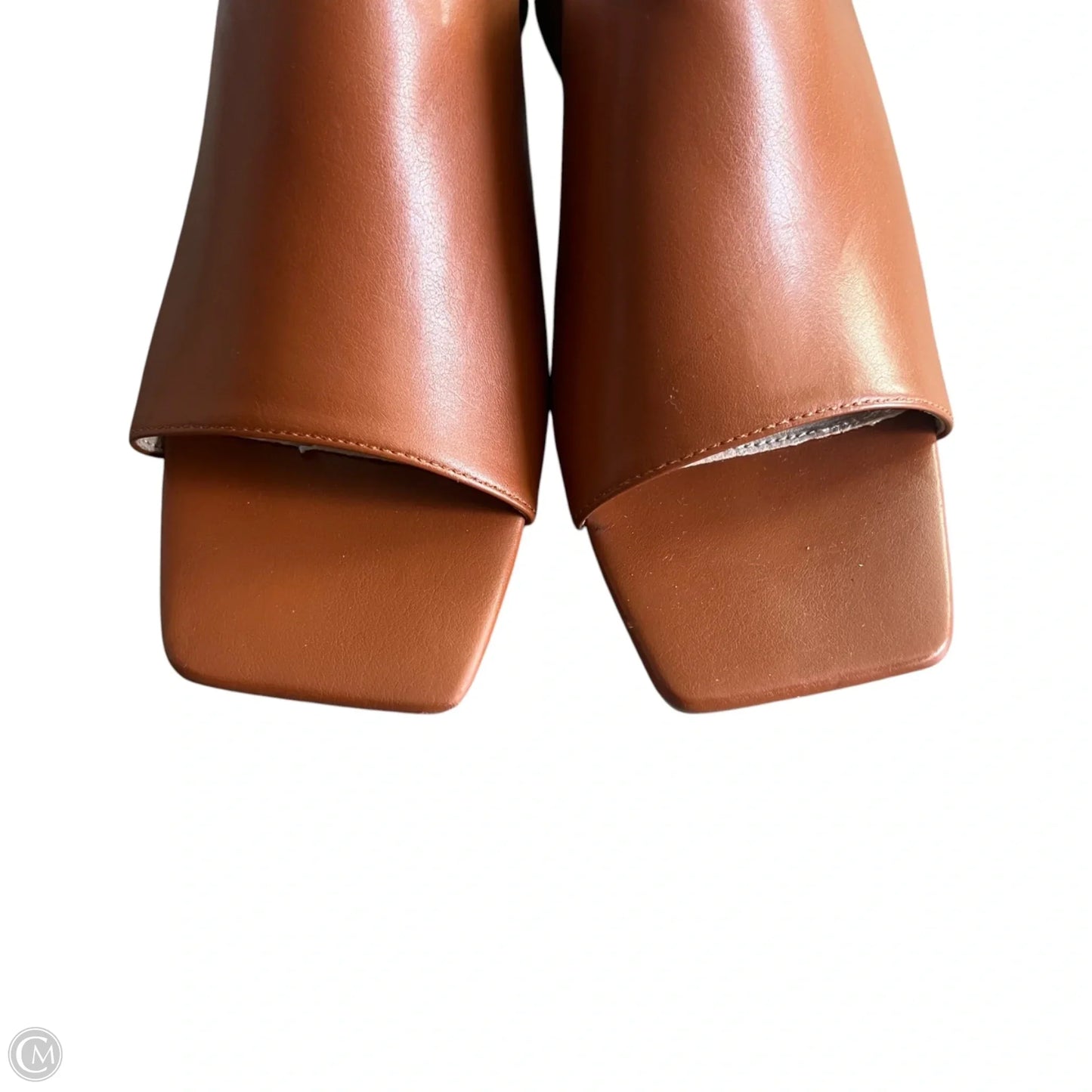 Sandals Heels Block By French Connection In Brown, Size: 8