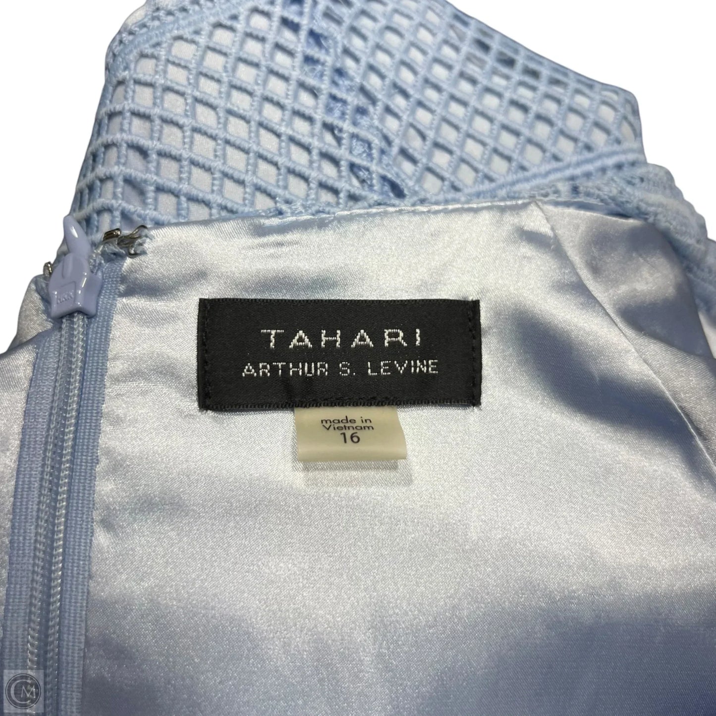 Dress Party Short By Tahari By Arthur Levine In Blue, Size: Xl