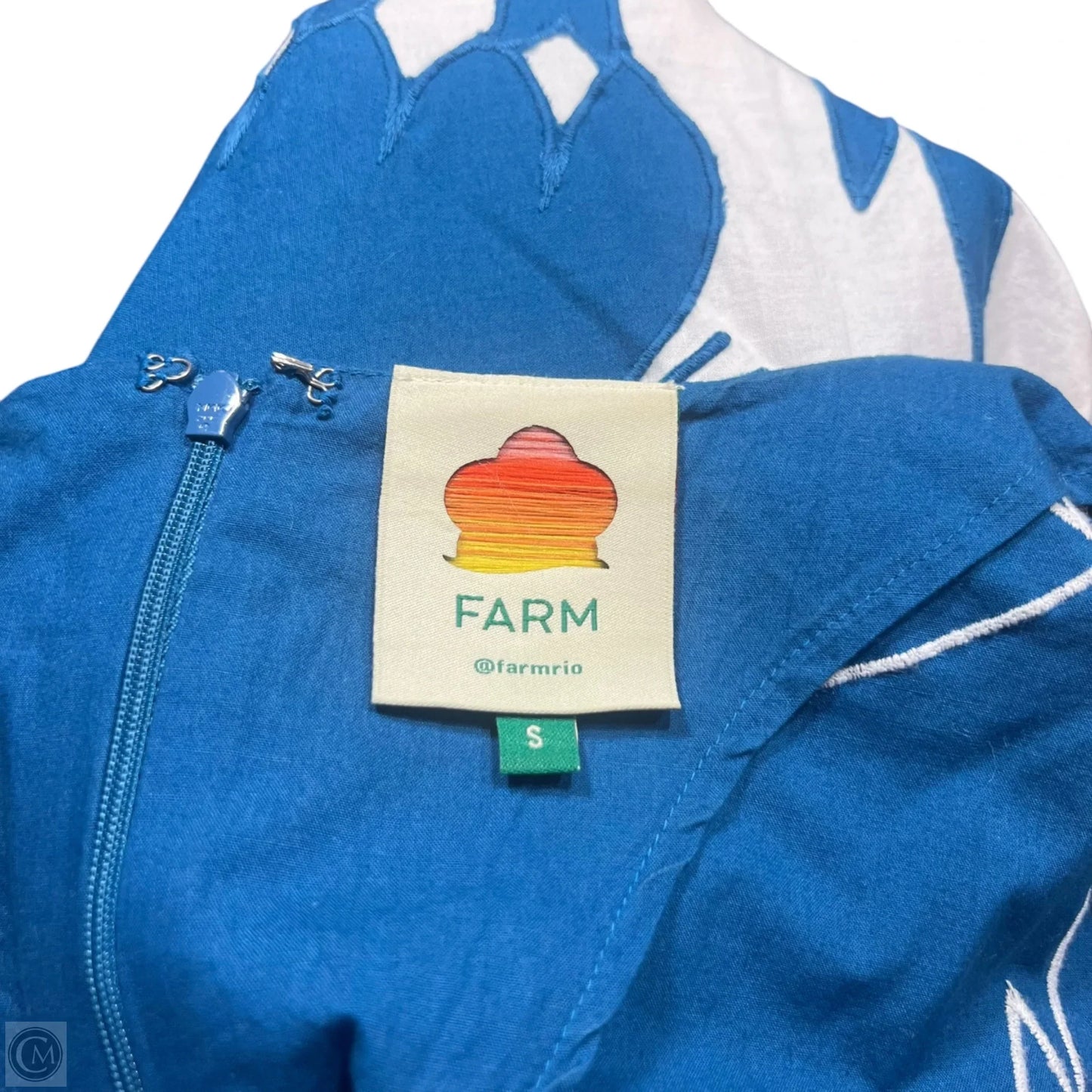 Dress Casual Maxi By Farm Rio In Blue & White, Size: S