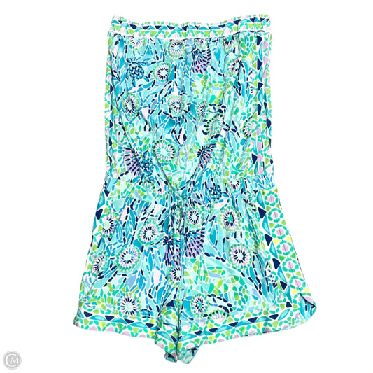 Romper Designer By Lilly Pulitzer In Blue & Green, Size: Xs