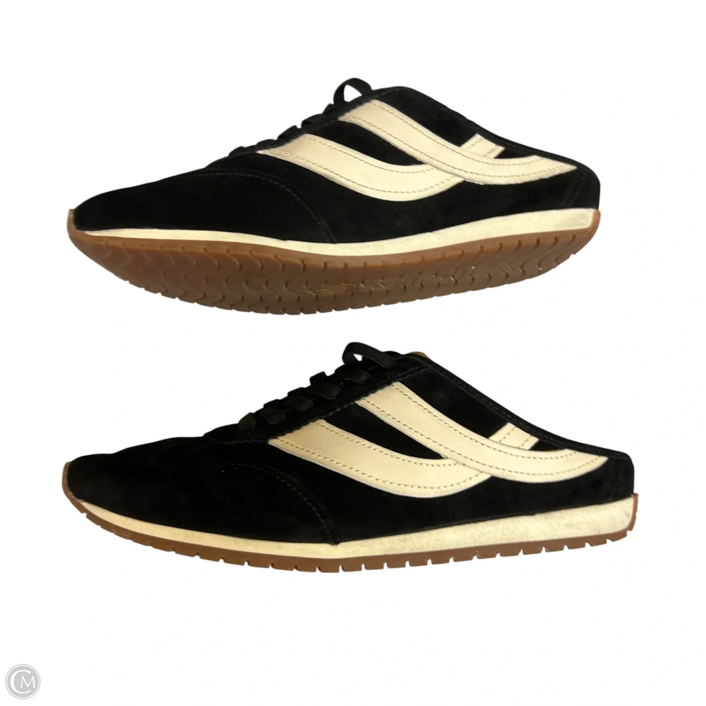 Shoes Sneakers By Vince In Black & Cream, Size: 6.5
