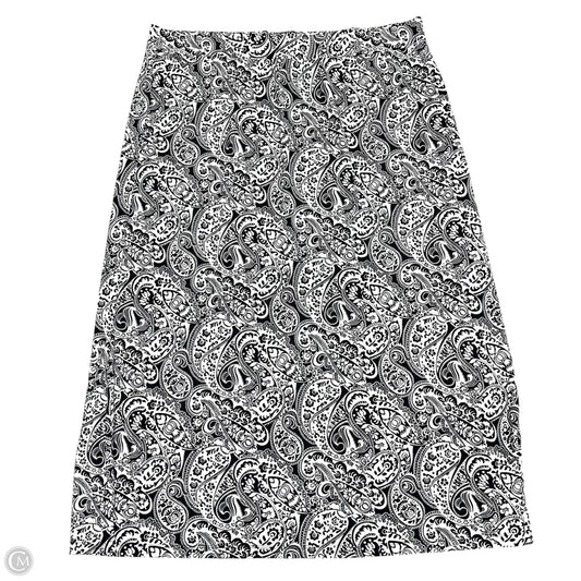 Skirt Maxi By Talbots In Black & White, Size: 22