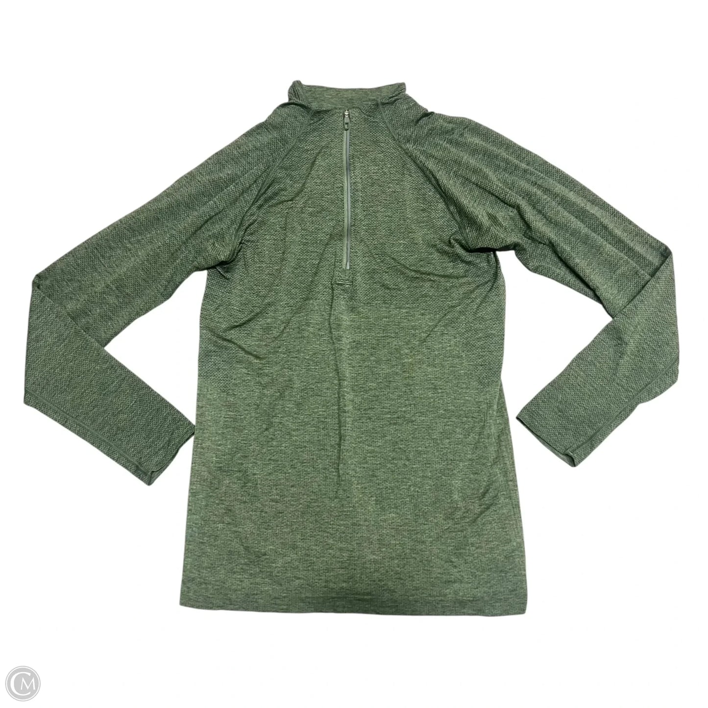 Athletic Top Long Sleeve Collar By Lululemon In Green, Size: Xs