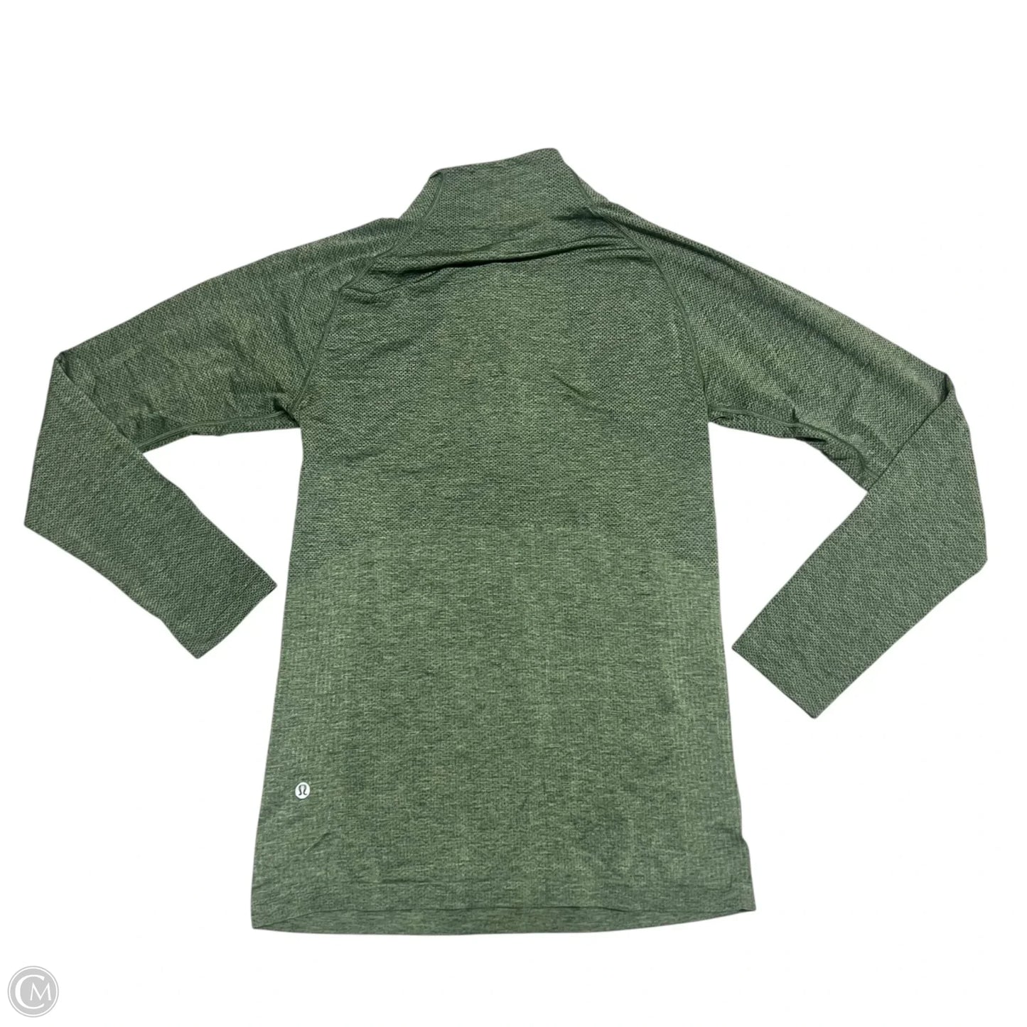 Athletic Top Long Sleeve Collar By Lululemon In Green, Size: Xs