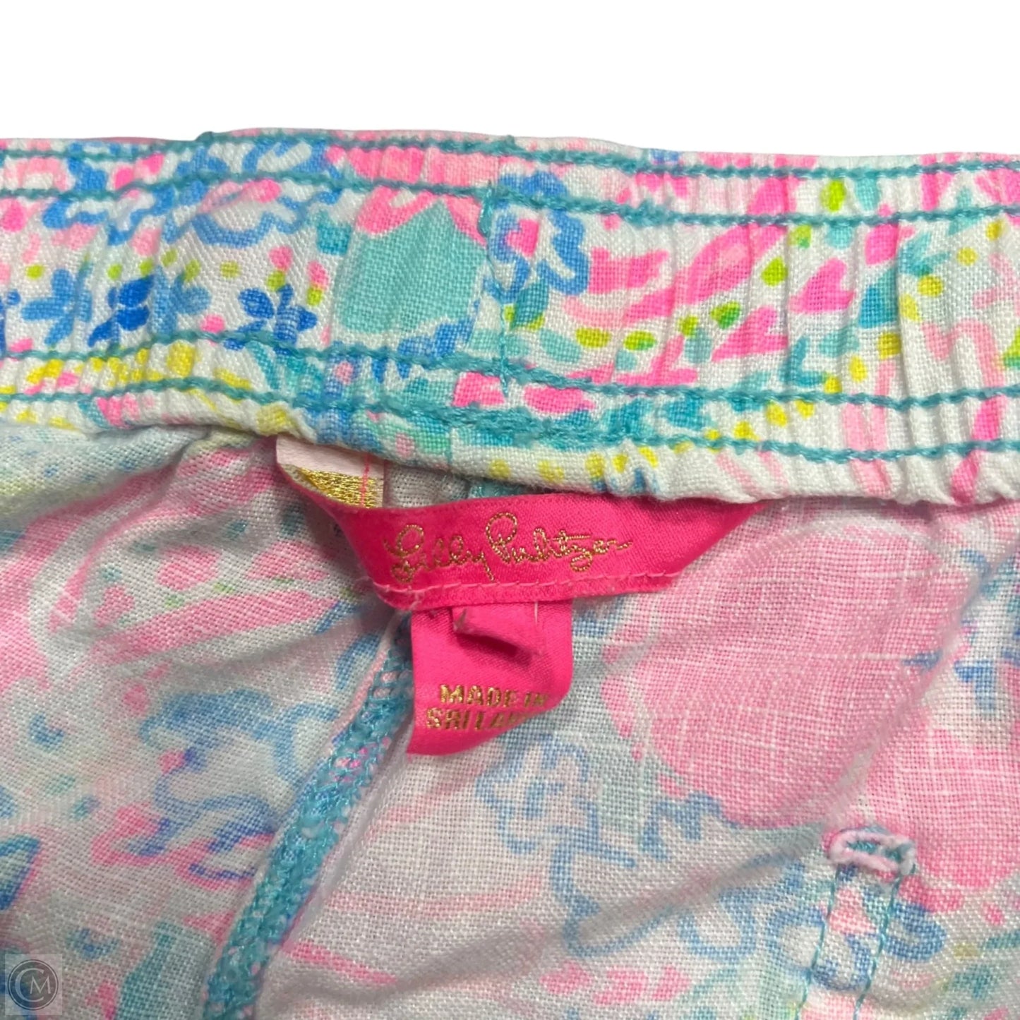 Pants Designer By Lilly Pulitzer In Blue & Pink, Size: Xl