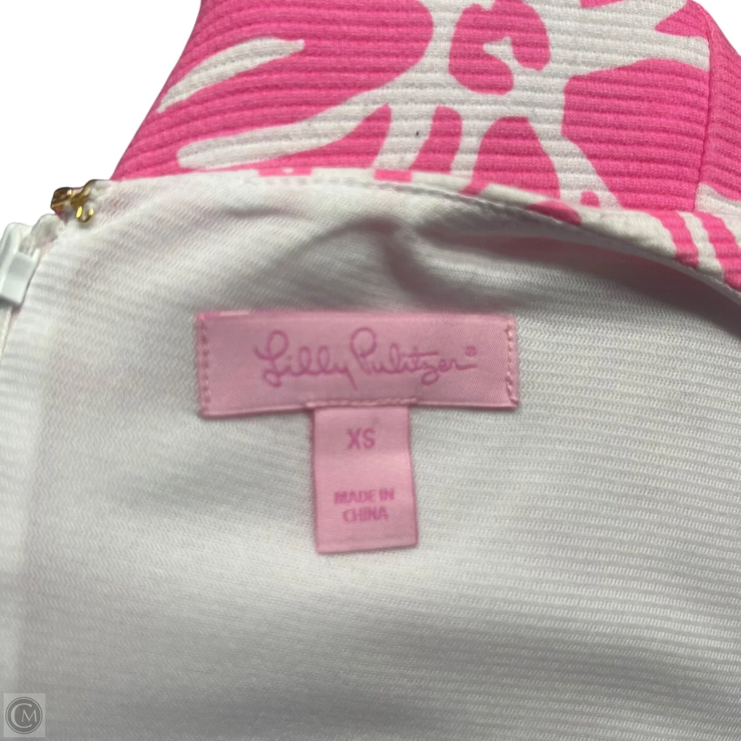 Dress Designer By Lilly Pulitzer In Pink & White, Size: Xs