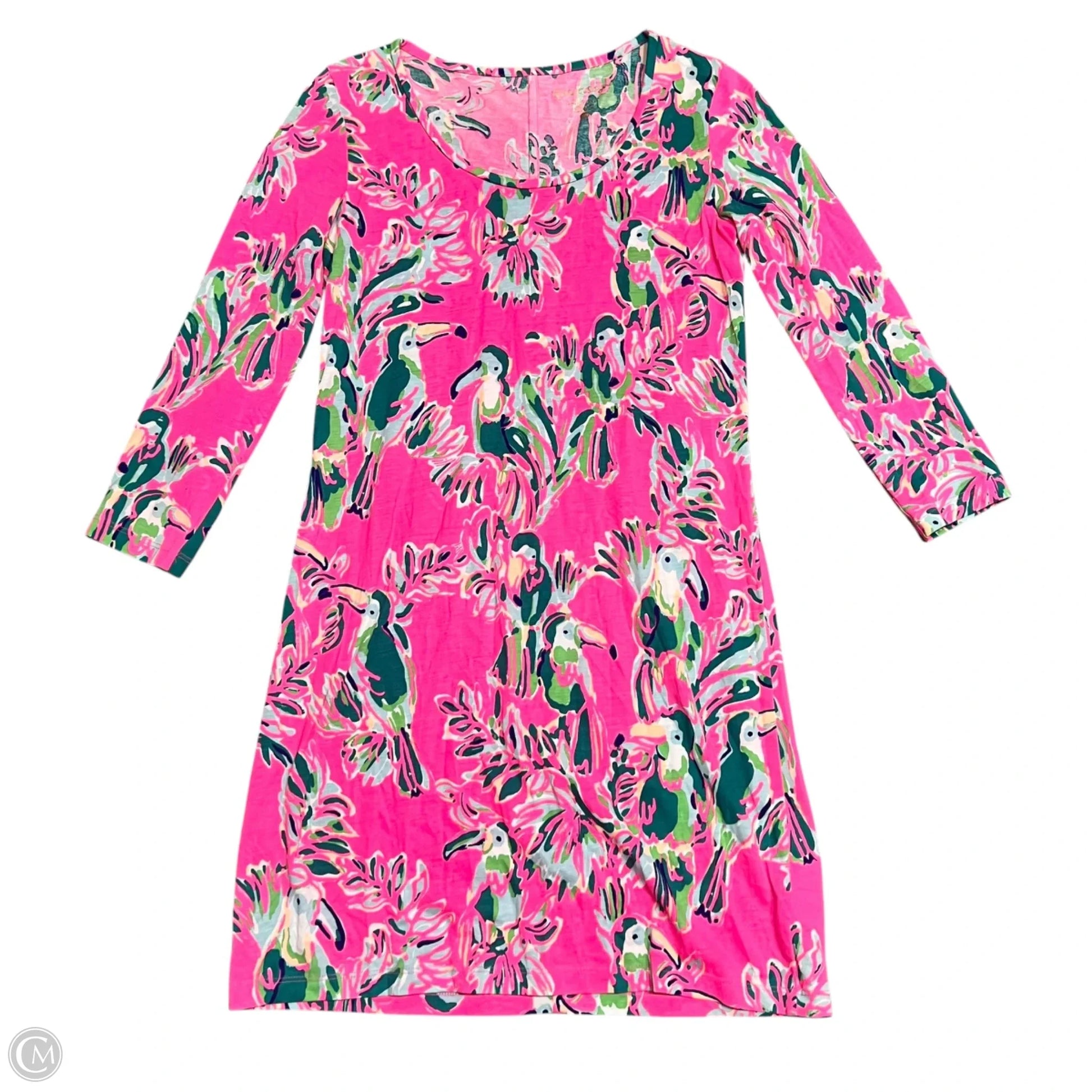 Dress Designer By Lilly Pulitzer In Green & Pink, Size: Xs