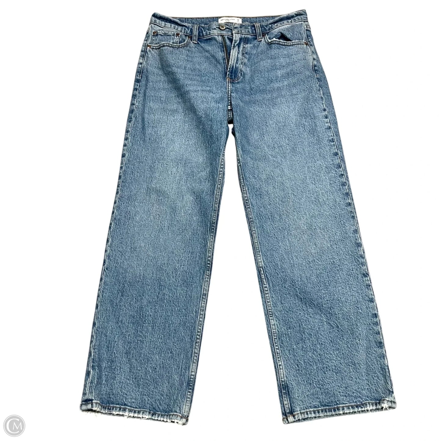 Jeans Wide Leg By Abercrombie And Fitch In Blue Denim, Size: 6