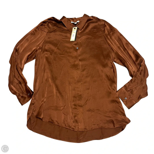 Top Long Sleeve By Banana Republic In Brown, Size: Xl