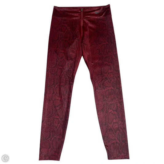 Athletic Leggings By Nike In Snakeskin Print, Size: 8