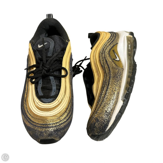 Shoes Sneakers By Nike In Black & Gold, Size: 9.5